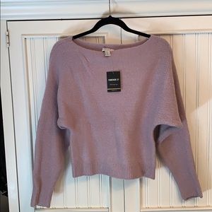 Lilac wide neck sweater